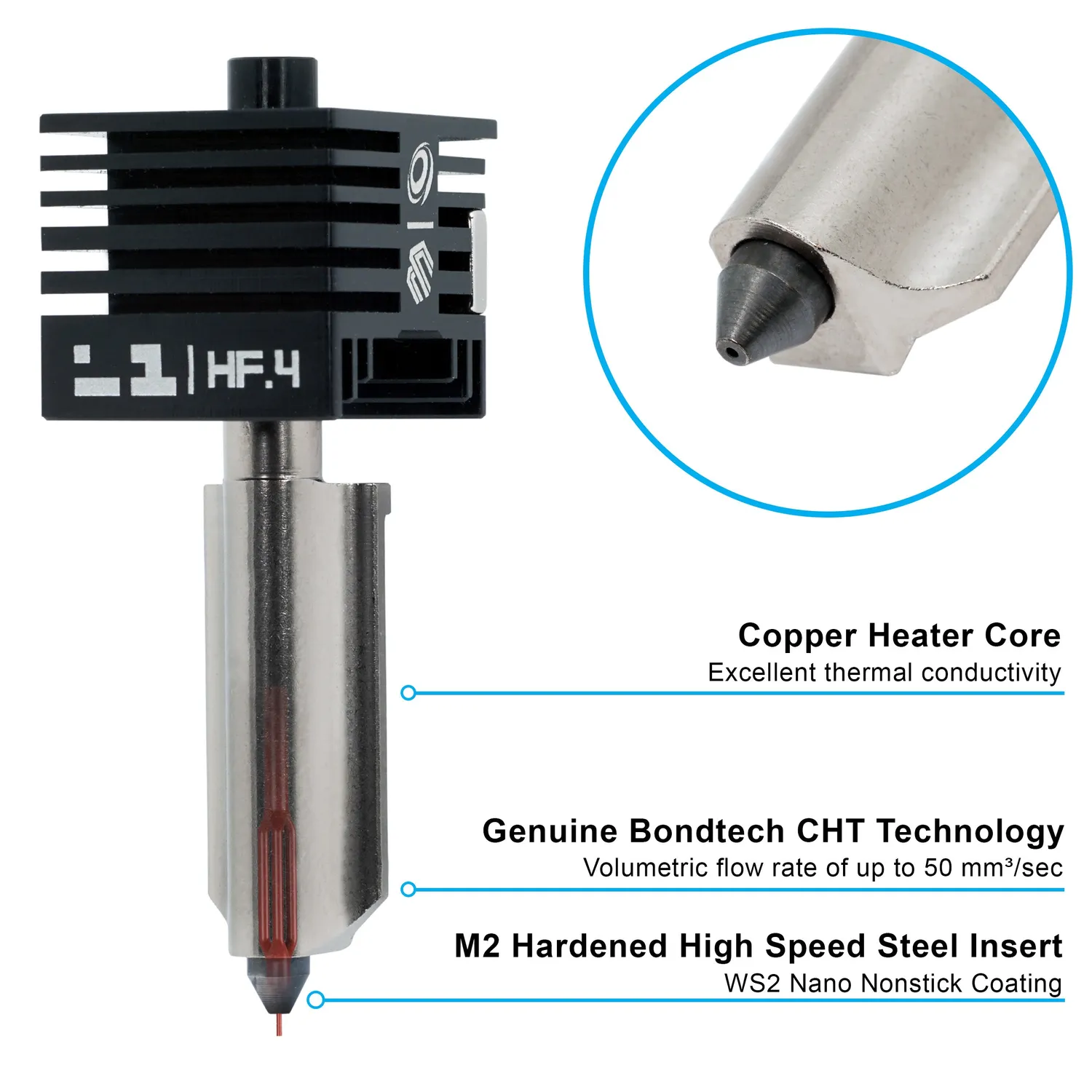 Micro Swiss CHT Hotend Bambu Lab A1 H2 high-flow