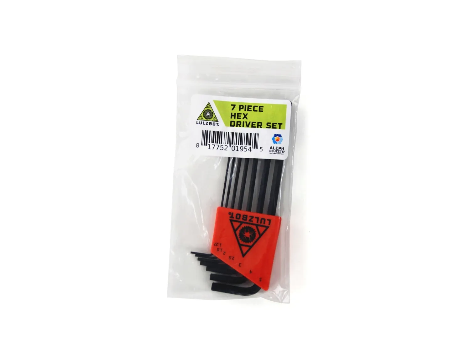 LulzBot 7 Piece Hex Driver Set inbussleutelset metrisch 7-delig
