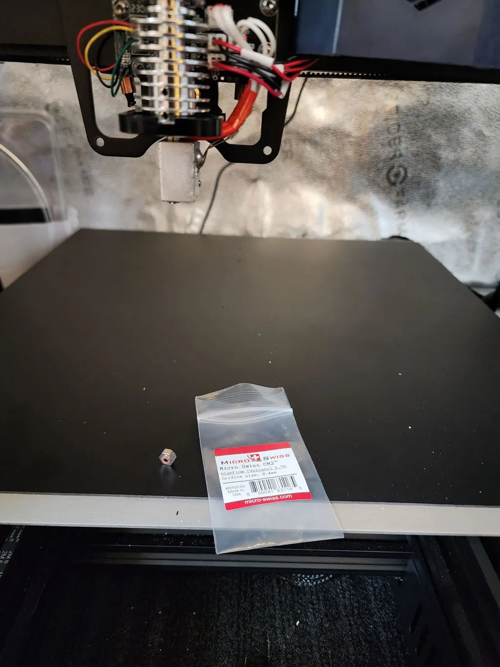 Micro Swiss Volcano nozzle vernikkeld messing