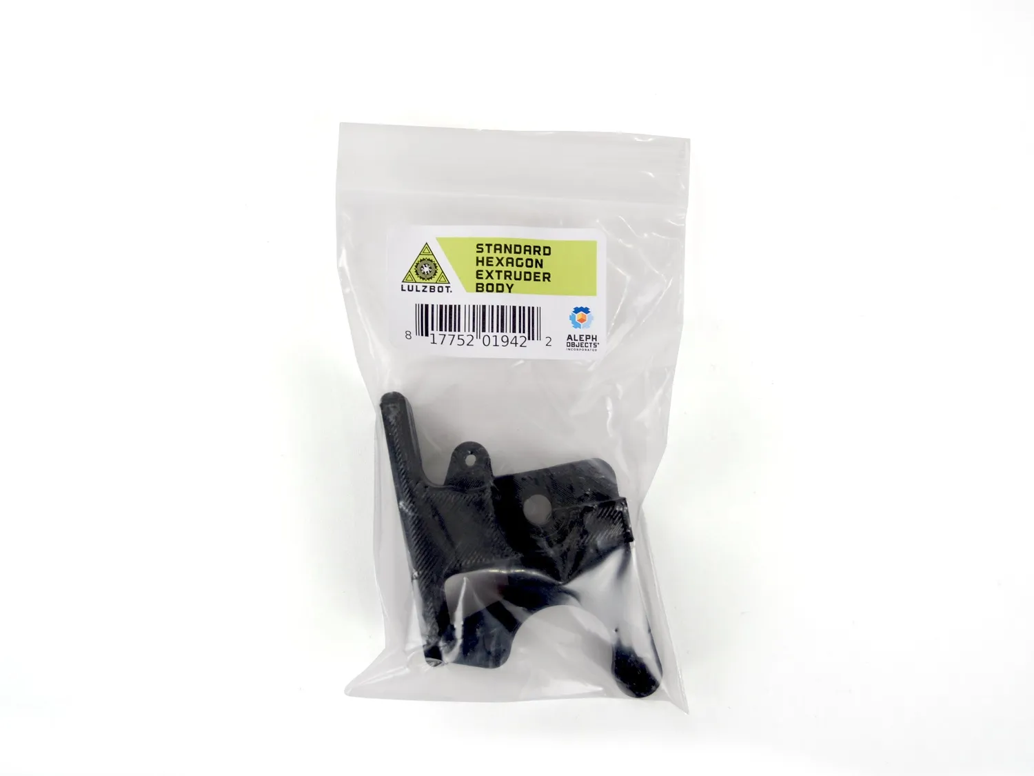 LulzBot Hexagon Standard extruder body zwart ABS