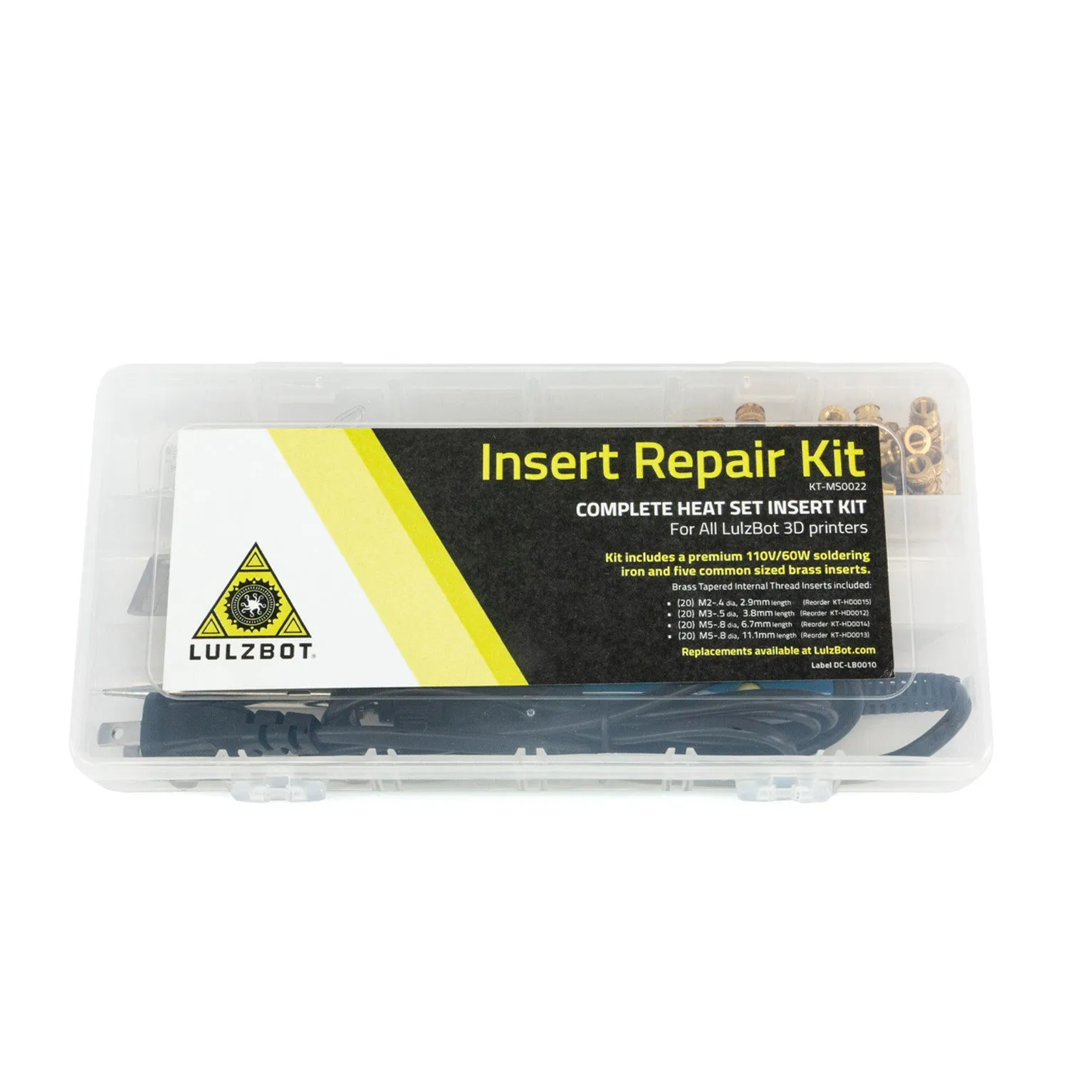 LulzBot Soldering Iron Insert Repair Kit soldeerset heat-set inserts