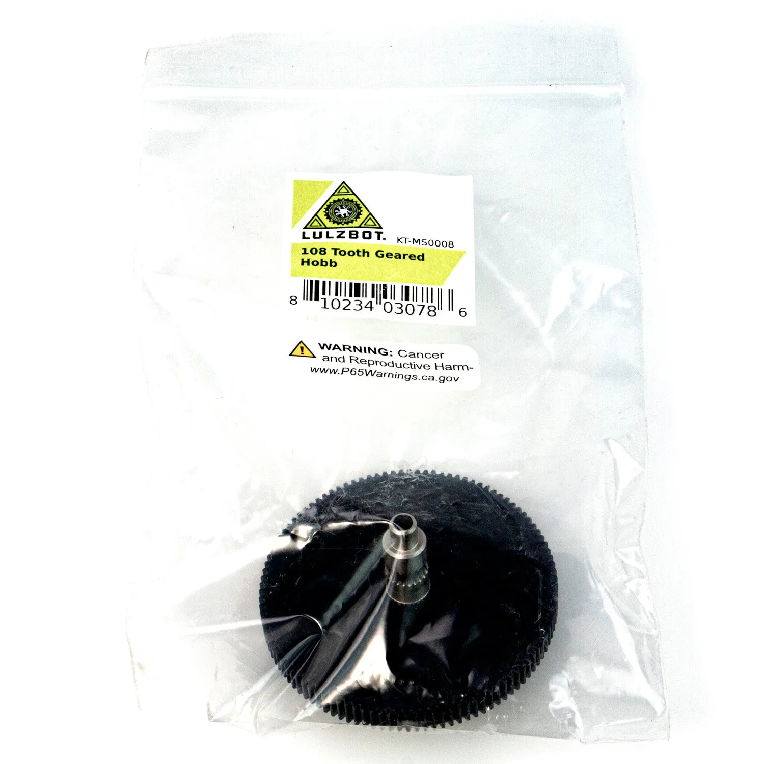 LulzBot 108 Tooth Geared Hobb extruder tandwiel