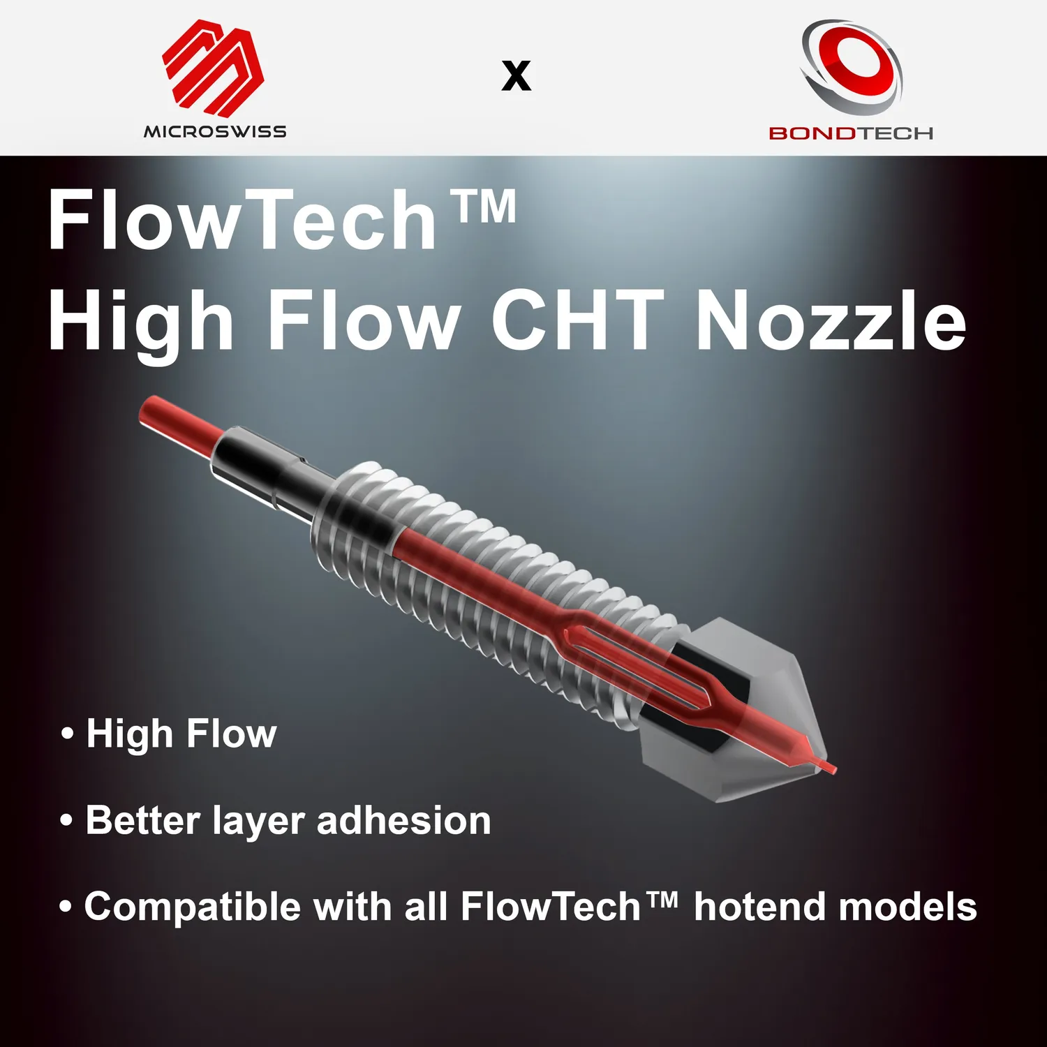 Micro Swiss FlowTech CHT High Flow nozzle messing