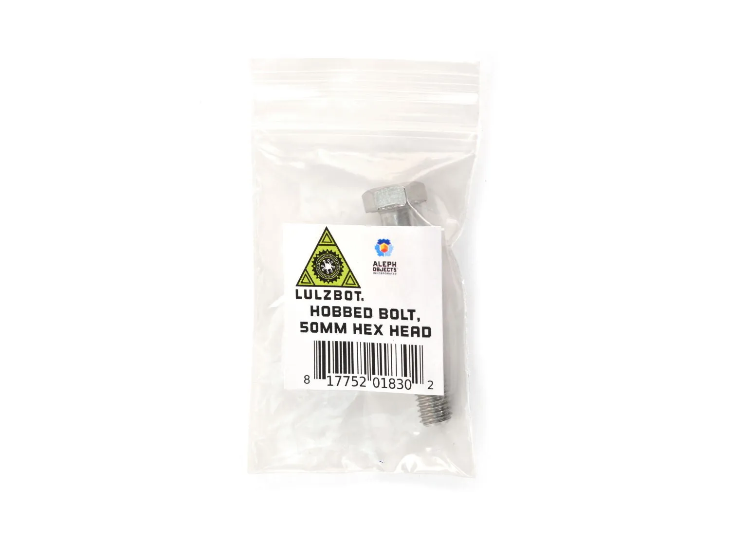LulzBot Hobbed Bolt, 50mm Hex head extruderbout